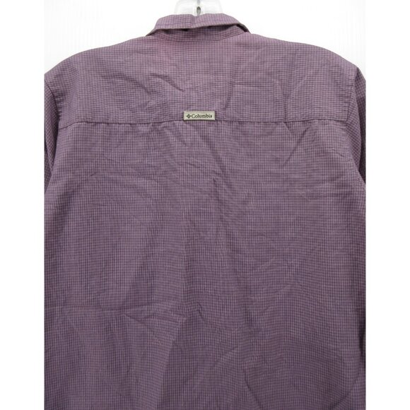 VINTAGE Columbia Top Small GRT Shirt Loop Collar Plaid Hiking Camp - Picture 9 of 12